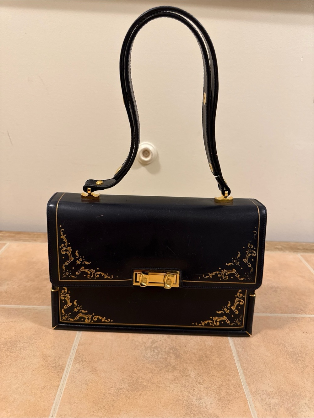 MICHELANGELO FLORENCE Vintage Italian Handcrafted Leather Convertible Handbag